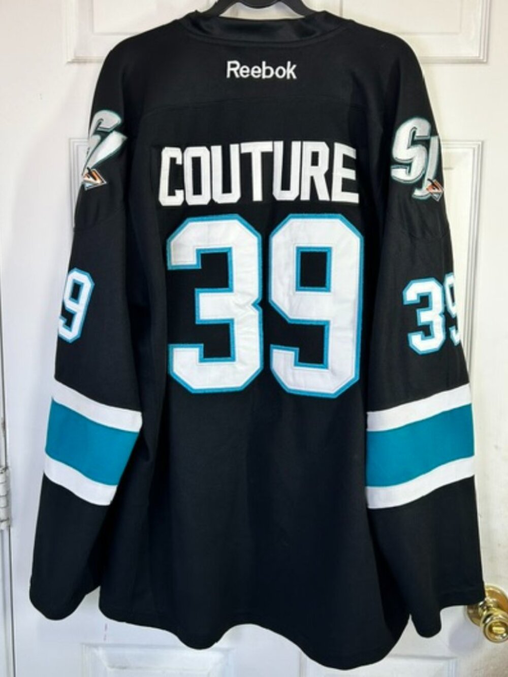 San Jose Sharks Couture #39 Jersey By Reebok/CCM Canada w/Fight Strap-XXXL (56)